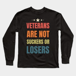 Veterans are NOT suckers or losers Retro Stars Long Sleeve T-Shirt